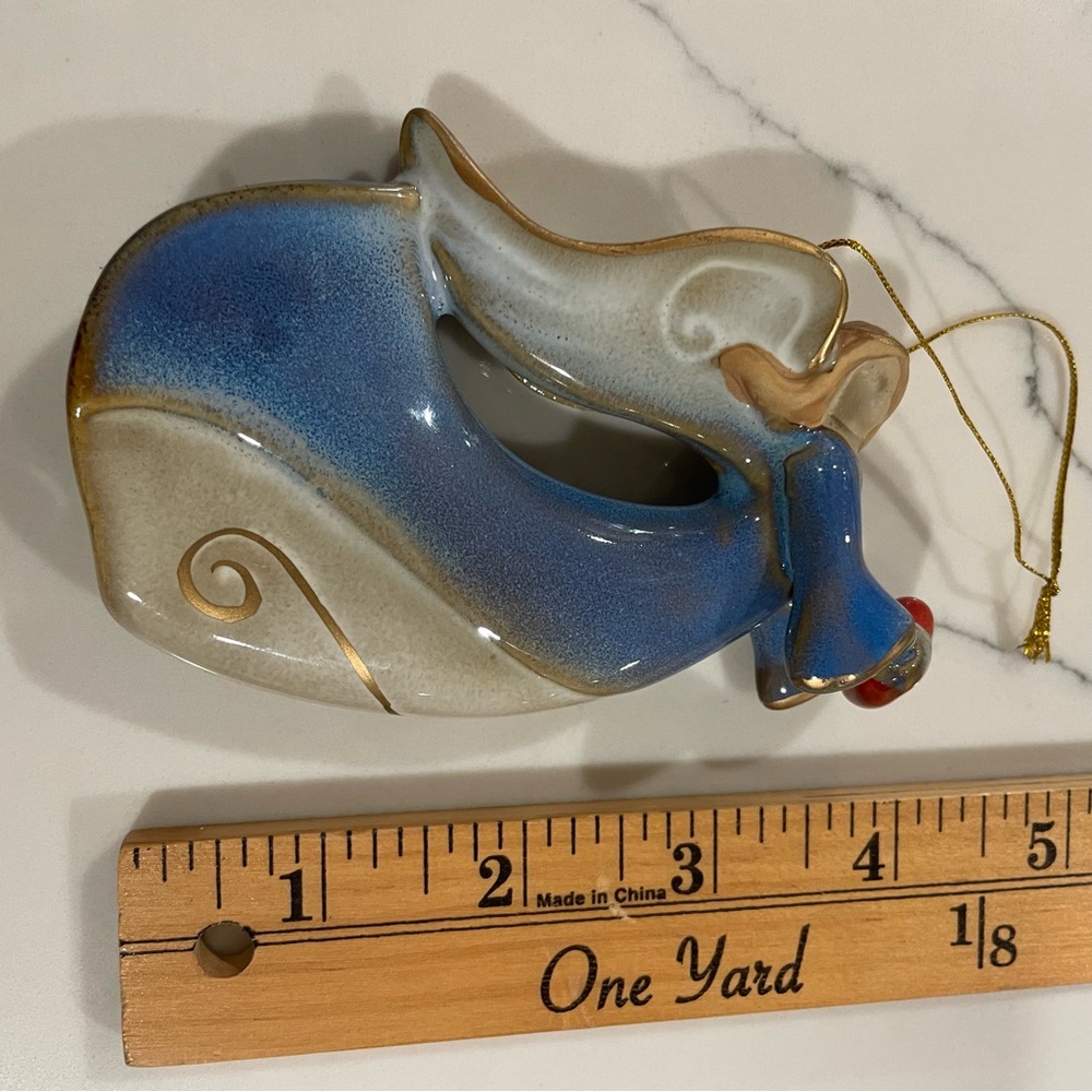 Tii Collections Ceramic Glazed Christmas Angel ornament